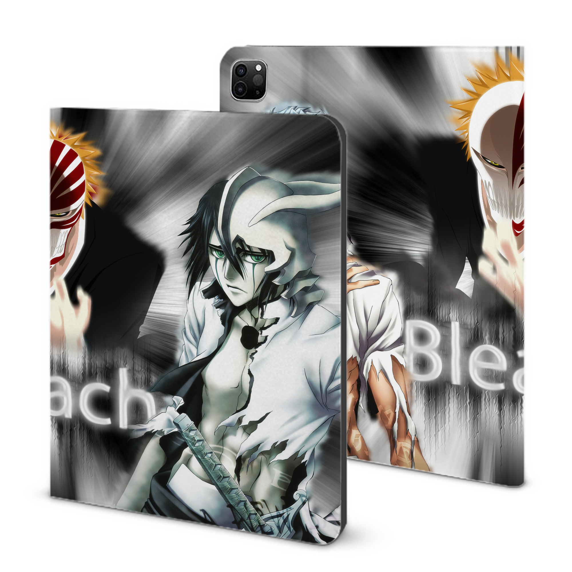 （画像用） ブリーチ BLEACH IPad ケース ブック型 PUレザー TPU 耐衝撃 軽量 薄型 ペン収納なし 全面保護 IPad 各モデル対応